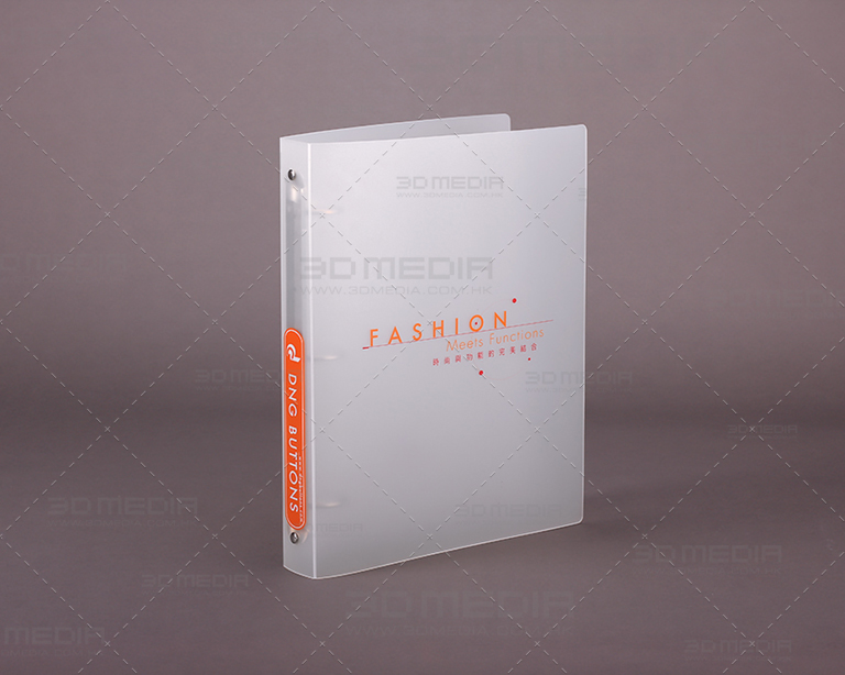 button Company PP Plastic Ring Binder Design and Printing