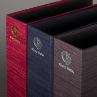 鈕扣公司的布活頁文件夾印刷及設計 Button Company Fabric Ring Binder Design and Printing